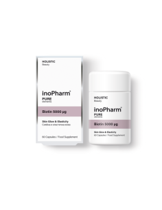 Хранителна добавка InoPharm Биотин 5000 μg, 60 капсули
