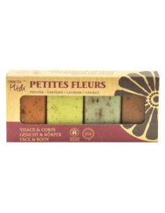 Цветни сапуни с флорални аромати - био - 4 x 20g, Savon du Midi, 4 бр