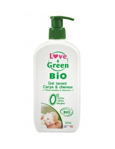 Бебешки измиващ гел и шампоан - био - 500 мл