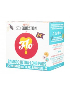 Бамбукови дамски превръзки с крилца - дълги, Here We Flo, 10 бр