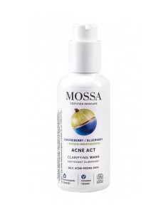 Почистващ гел за лице ACNE ACT - био, Mossa, 140 мл