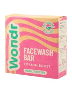 Измиващ бар за лице, нормална към суха кожа, Wondr, 82 г