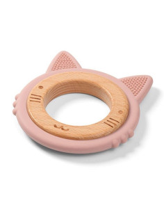 Дървена и силиконова гризалка Babyono Kitten 1076/02