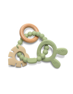 Lorelli - Силиконова гризалка с бук Зайче, fresh green