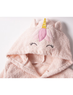 Bebetto - Хавлиен халат с качулка Unicorn H475, момиче, 2-3 г.