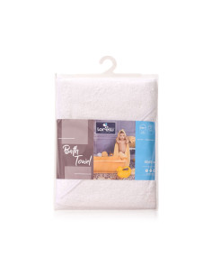 Бебешка хавлия за баня Lorelli, бяла, 80 х 80 см