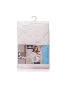 Бебешка хавлия за баня Lorelli дуо, бяла, 80 х 100 см 2