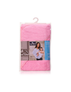 Бебешка хавлия за баня Lorelli дуо, розова, 80 х 100 см