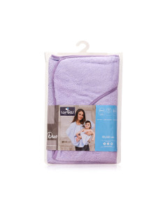 Бебешка хавлия за баня Lorelli дуо, лилава, 80 х 100 см