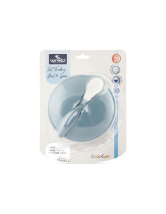 Комплект купа с вакуумно дъно и с лъжичка Lorelli, Moonlight Blue