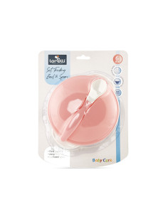 Комплект купа с вакуумно дъно и с лъжичка Lorelli, Blush Pink 2