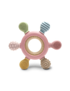 Lorelli - Силиконова гризалка с бук Рул, deep pink 2