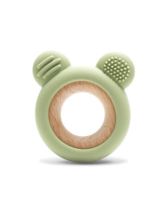 Lorelli - Силиконова гризалка с бук Мече, fresh green