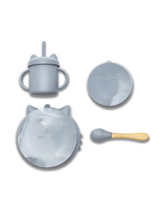 Lorelli - Силиконов комплект за хранене от 4 части, grey 2