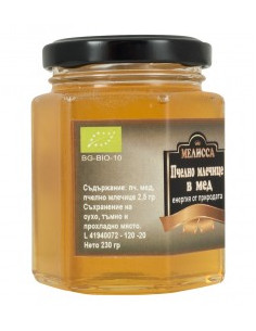 Пчелно млечице в мед - био, Мелисса, 230 г 2