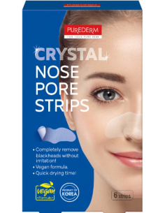 PUREDERM Crystal Nose Pore Strip 6 STRIPS VEGAN 2