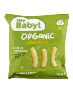 Царевични пръчици за бебета Сирене - био, Hey Baby!, 12 г