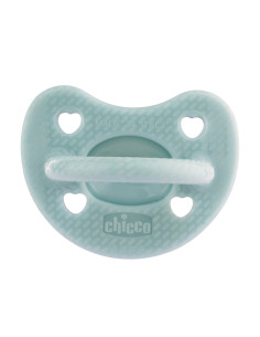Chicco - Силиконова залъгалка Soft Lux, 2 броя, сива/синя, 6-16м