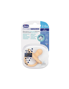 Chicco - Силиконова залъгалка Soft Lux, оранжева, 2-6м