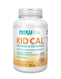 NOW Kid Cal 100 ChewTabs. / Orange