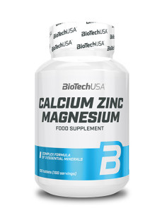 BIOTECH USA Calcium Zinc Magnesium 100 Tabs.