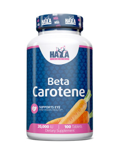 HAYA LABS Natural Beta Carotene 20,000 IU / 100 Tabs.