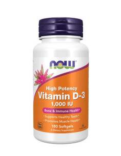 NOW Vitamin D-3 /1000IU / 180 Softgels