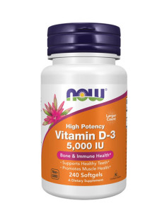 NOW Vitamin D-3 / 5000IU / 240 Softgel