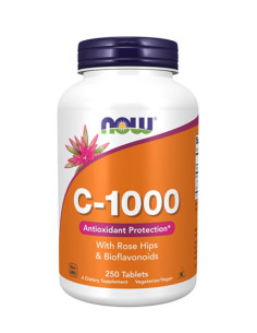 NOW Vitamin C-1000 with Rose Hips - Bioflavonoids 250 tabs.