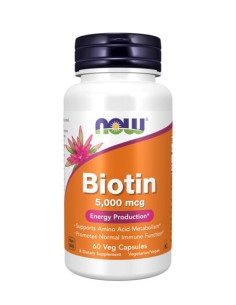 NOW Biotin 5000mcg. / 60 Caps.