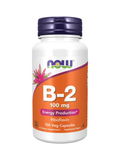 NOW Vitamin B-2 /Riboflavin/ 100mg. / 100 Caps. / 0.1g.