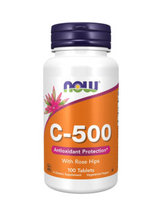 NOW Vitamin C-500 /Rose Hips/ 100 Tabs.