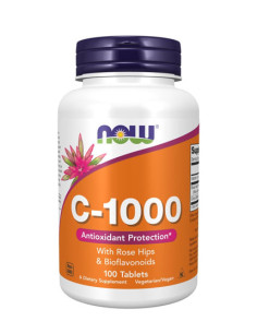 NOW Vitamin C-1000 with Rose Hips - Bioflavonoids 100tabs