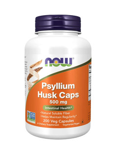 NOW Psyllium Husk 500mg. / 200 Caps.