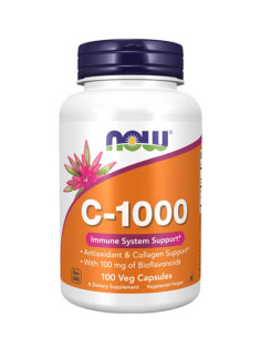 NOW Vitamin C-1000 / with 100mg Bioflavonoids / 100 Vcaps.
