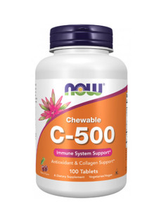 NOW Vitamin C-500 Chewable / 100 Tabs / Cherry - Berry