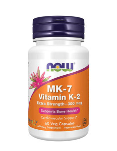 NOW MK-7 Vitamin K-2 / Extra Strength 300 mcg / 60 Vcaps