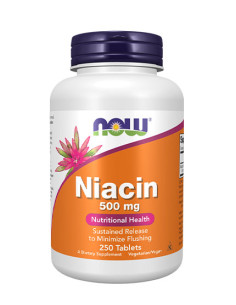 NOW Niacin 500 mg / 250 Tabs