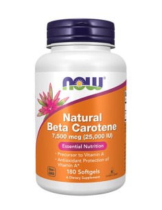 NOW Beta Carotene Natural 25.000 IU / 180 Softgels
