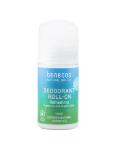Освежаващ део рол-он с био лайм и салвия, Benecos, 50 мл