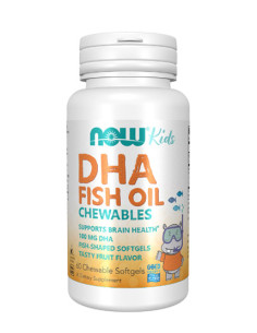 NOW DHA Kids Chewable 100mg. / 60 Softgels / Fruit