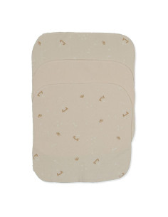 Комплект памучни кърпи Bebetto Dream Big, Бежов, 20х20 см, 3 бр., C1116