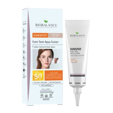 BIOBALANCE AQUA FUS. СЛЪНЦЕЗАЩ.КРЕМ ТОНИРАЩ И МАТИРАЩ,ЗА КОЖА С ПИГМ. ПЕТНА,SPF 50, 40 МЛ / 9.147 /