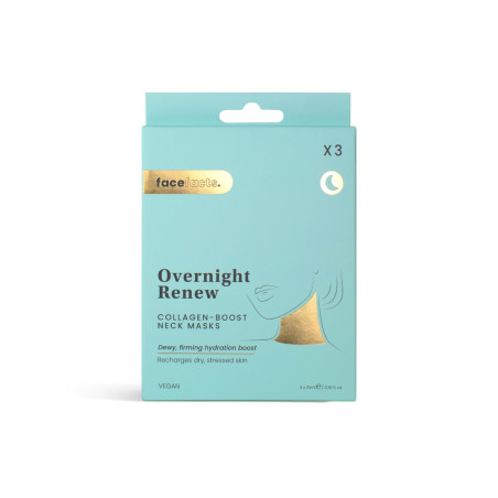 FACE FACTS OVERNIGHT RENEW КОЛАГЕНОВА МАСКА ЗА ШИЯ, 2Х15 МЛ