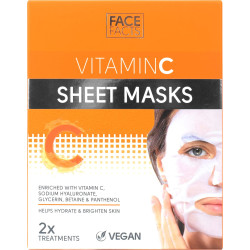 FACE FACTS SHEET МАСКА ЗА ЛИЦЕ ВИТАМИН С, 2X20 МЛ