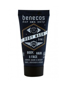 Био душ-гел за мъже 3 в 1, Benecos, 30 мл /250 мл