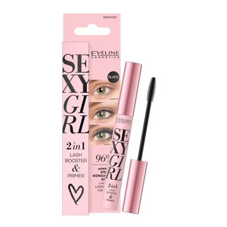 EV11 СЕРУМ ЗА МИГЛИ SEXY GIRL 2IN1  ЗА РАЗТЕЖ И ОСНОВА ЗА СПИРАЛА