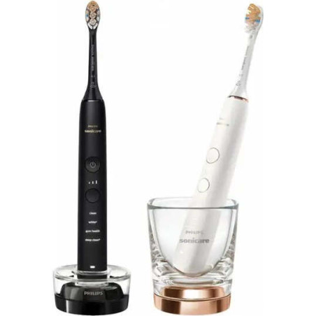 Комплект от 2 бр. звукови електрически четки Philips Sonicare DiamondClean 9000 HX9914/69, с глава „всичко в едно“ A3 Premium, 4