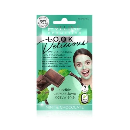 EV1 LOOK DELICIOUS ИЗГЛАЖДАЩА  БИО МАСКА ЗА ЛИЦЕ ШОКОЛАД & МЕНТА