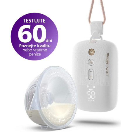 Единична електрическа помпа Philips AVENT Hands-free SCF531/11 тип “свободни ръце”, която дискретно се побира в сутиена, задвижв
